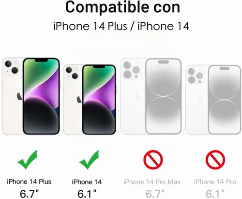 Vista 2 de JETech Protector de lente de cámara para iPhone 14/14 Plus, azul, 1 juego