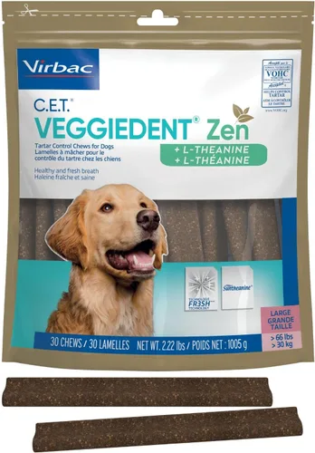Vista 9 de Virbac C.E.T. VEGGIEDENT Zen Mordillos para el control del sarro para perros - Extra Pequeño