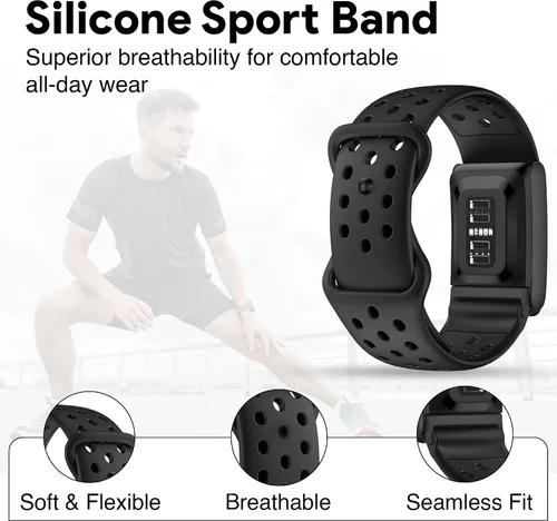 Vista 2 de DADO Whoop 5.0 Correa de silicona compatible – Banda ajustable inspirada en el deporte, correa de muñeca transpirable y ligera de repuesto