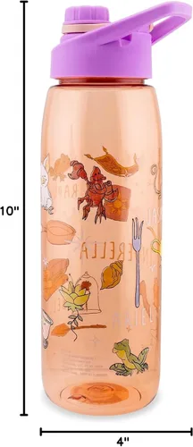 Vista 9 de Silver Buffalo Botella de agua con iconos de princesas de Disney con tapa de rosca, 28 onzas