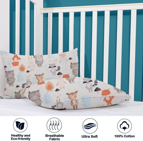 Vista 4 de Funda de almohada de viaje para niños, 2 paquetes de fundas de almohada 100% algodón para niños pequeños para ropa de cama, funda de almohada de 14