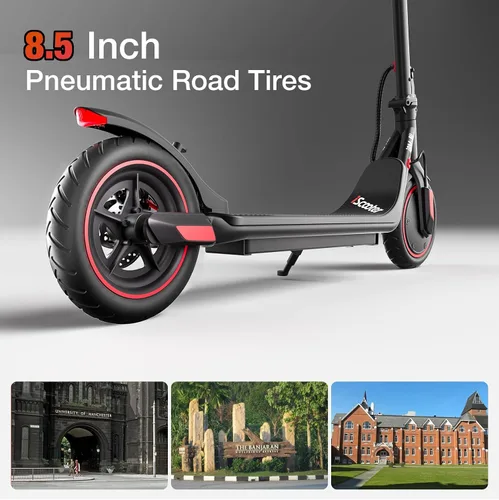 Vista 7 de iScooter Electric Scooter Adults & Big Kids, Cruise Control, Dual Braking System, Smart App, Foldable Electric Scooter for Commuting & Campus Use