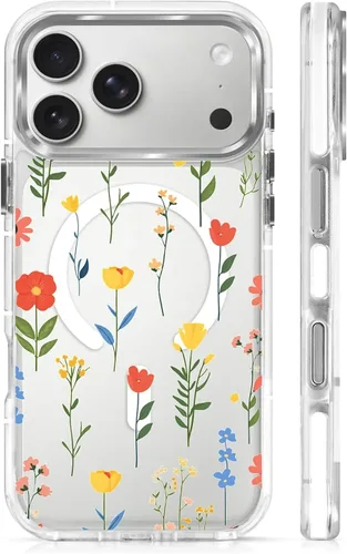 Vista 91 de Funda para iPhone 13 Pro, transparente con bonito patrón de tiburón azul, compatible con Magsafe funda protectora suave para mujeres y niñas (blanco)