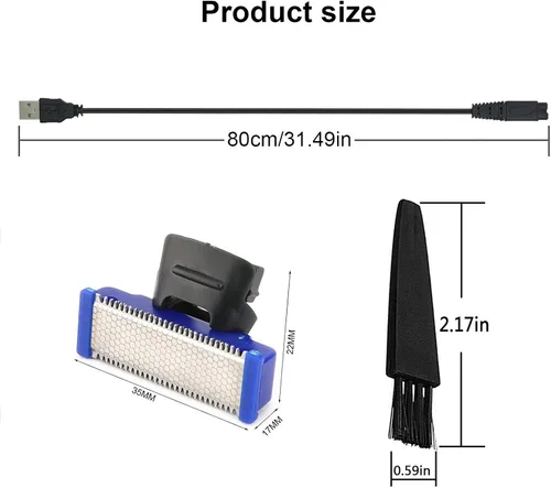 Vista 2 de LinMei - Cabezal de repuesto para máquina de afeitar eléctrica de 1ª generación, compatible con microrecortadora de 1ª generación, para hombres