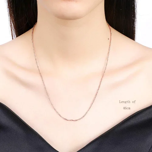 Vista 5 de BethCAI Chains Necklaces,Women Fashion Necklace Chain 18K Rose Gold,Luxury Jewellry Necklace Bridal Sets