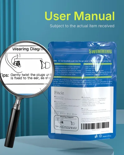 Vista 7 de Tapones para los oídos de natación para adultos, 2 pares de tapones impermeables para los oídos para nadadores, hombres, mujeres, lavables