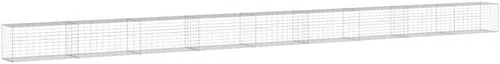 Vista 60 de vidaXL Cesta de gavión con tapa, 39.4 x 19.7 x 39.4 pulgadas, hierro galvanizado rectangular, resistente a la intemperie, montaje sin herramientas