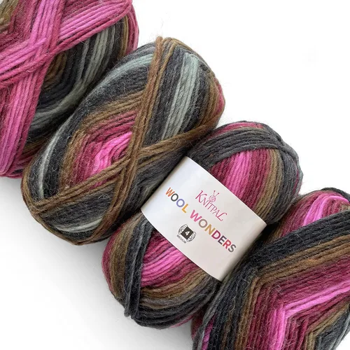 Vista 27 de Wool Wonders - Ovillo de lana para tejer, paquete de 4 (640 yardas/14.11 oz), patrones libres, hilo de lana para tejer, Aran/pesado #4
