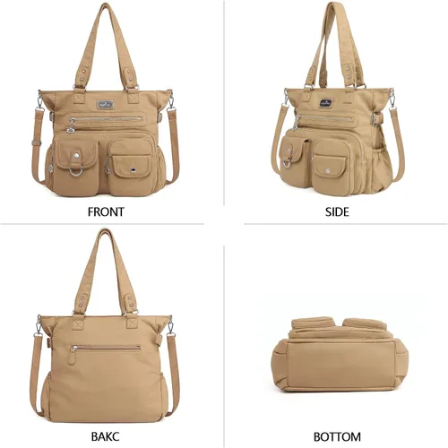 Vista 4 de Angel Kiss Bolsos de mano para mujer, bolsos de cuero sintético PU, bolsos de hombro para mujer, bolsos de bolsillo PU, Bags, Pockets