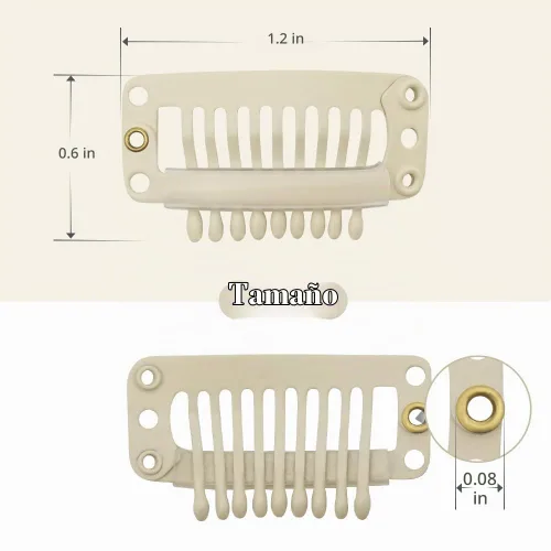Vista 2 de Dreamlover Beige Hair Extension Clips, 9 Teeth, 30 Pieces