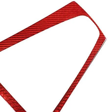 Vista 5 de YIWANG Consola central de coche de fibra de carbono real, marco de cambio de marchas, 2 piezas para BMW M3 M4 F80 F82 F83 2014-2018 conducción a
