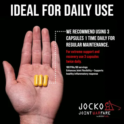Vista 6 de Jocko Fuel Suplemento para Apoyo Articular - Glucosamina MSM para Dolor Articular, Movilidad y Flexibilidad con Cúrcuma y Boswellia (180 Cápsulas)