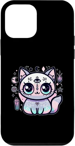 Vista 12 de iPhone 15 Kawaii Pastel Cat Ouija Creepy Occult Aesthetic Case