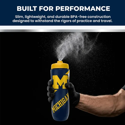 Vista 3 de Party Animal NCAA Texas A&M Aggies - Botella de agua exprimible Slim, lightweight BPA-free sports water bottle with quick-flow squeeze; fits