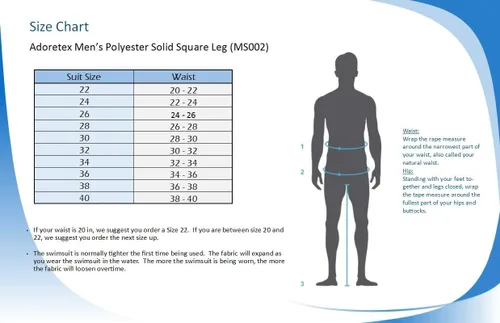 Vista 3 de Adoretex Traje de baño de pierna cuadrada sólida para hombre