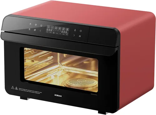 Vista 9 de ROBAM Horno de vapor de convección de encimera 23QT, combo de horno Blanco