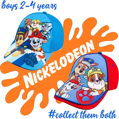 Vista 4 de Nickelodeon Chase Marshal and Rubble Blue - Gorra de béisbol para niños, de 2 a 4 años, ajustable, Azul