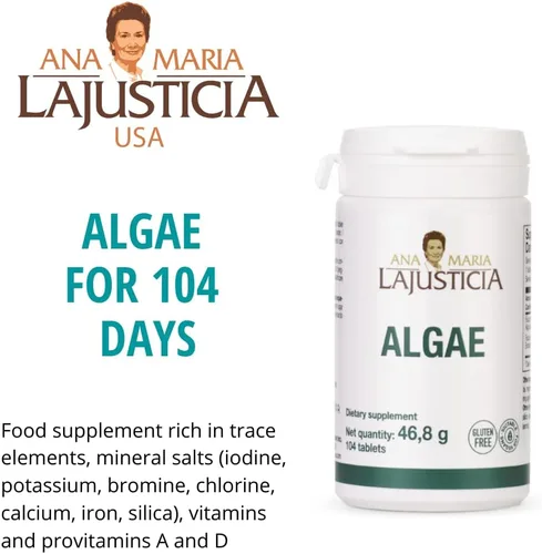 Vista 5 de Ana Maria Lajusticia - Algas - Sin azúcar, sin gluten y veganas. Paquete de tratamiento de 104 días. Propiedades anticelullita. Favorece