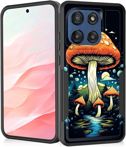 Vista 8 de Funda para Moto G Play 4G 2024, resistente de doble capa híbrida de policarbonato duro, goma suave, a prueba de golpes, funda protectora resistente