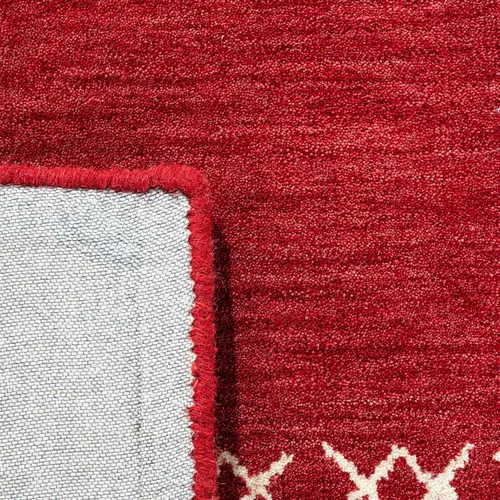 Vista 3 de SAFAVIEH Himalaya Collection - Alfombra de pasillo de 2 pies 3 pulgadas x 6 pies, color rojo, hecho a mano, lana tribal bohemia, ideal para zonas