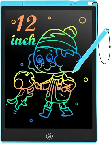 Vista 10 de Tableta de escritura LCD, paquete de 2 juguetes para niños pequeños, almohadilla de dibujo de 10 pulgadas, artículos esenciales de viaje para niños