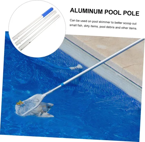 Vista 9 de NOLITOY Lago Skimmer poste de conexión de metal resistente largo poste el 3.3 ft para el mantenimiento de la piscina