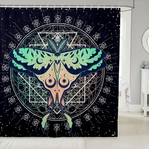 Vista 15 de Erosebridal Cortina de Ducha de Dinosaurio de Dibujos Animados 3D para Niños Varones Adultos Baño Selva Dino Tela Cortina de Baño 72" An x 72 L