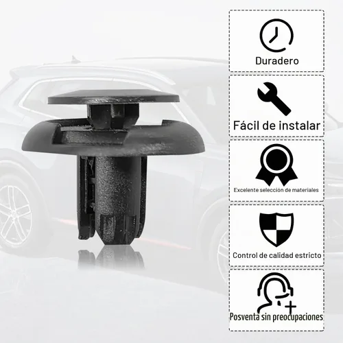 Vista 6 de 30 piezas de clip de revestimiento de aletas, clips de retención de parachoques de protector de salpicaduras de nylon compatibles con Honda Acura