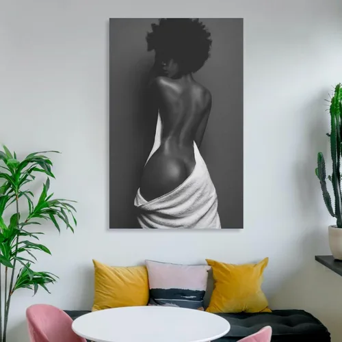 Vista 6 de MQISNOHA Póster de arte de pared sexy de mujer negra negra afroamericana, pinturas artísticas en lienzo, decoración de pared, decoración del hogar