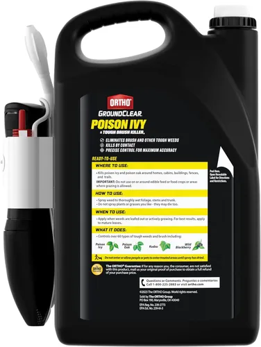 Vista 3 de Ortho GroundClear Poison Ivy & Tough Brush Killer3 - Spray mata malezas listo para usar con varita cómoda, 1 gal.