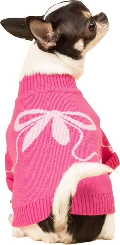 Vista 20 de Fitwarm Suéter de plátano para perro, ropa térmica de invierno para perros pequeños, niños y niñas, atuendo para mascotas, marrón, amarillo, XS