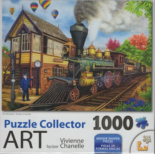 Vista 2 de All Aboard, un rompecabezas de 1000 piezas por Lafayette Puzzle Factory
