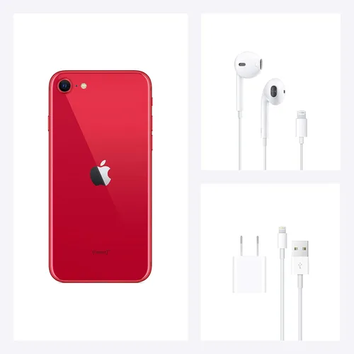 Vista 5 de Apple iPhone SE, 64 GB, rojo - bloqueado a cricket (renovado)