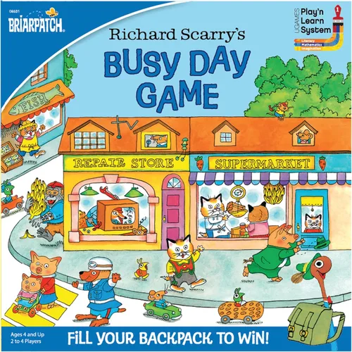 Vista 2 de Juego de día ocupado de Richard Scarry, juego de aprendizaje preescolar