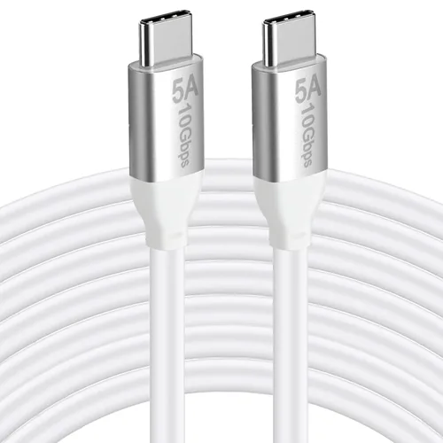 Vista 9 de Cable USB C a USB C 3.1 de 6.6 pies, cable USB 3.1 Gen 2 de 10 Gbps, cable de monitor 4K @60Hz y carga rápida de 100 W con marca E para Thunderbolt