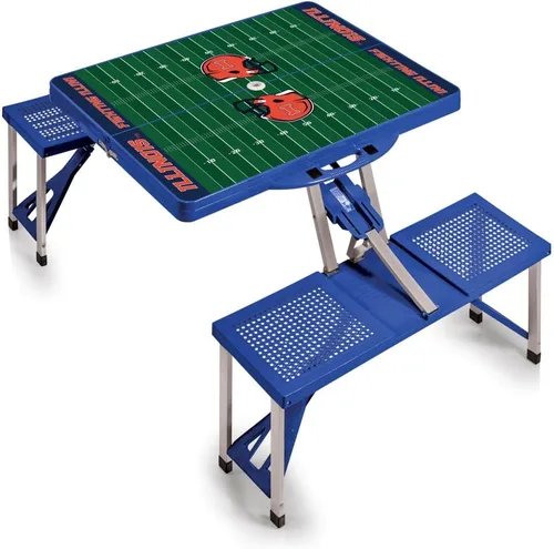 Vista 57 de PICNIC TIME NCAA North Carolina Tar Heels Folding Picnic Table - Camping Table - Outdoor Table with Umbrella Hole