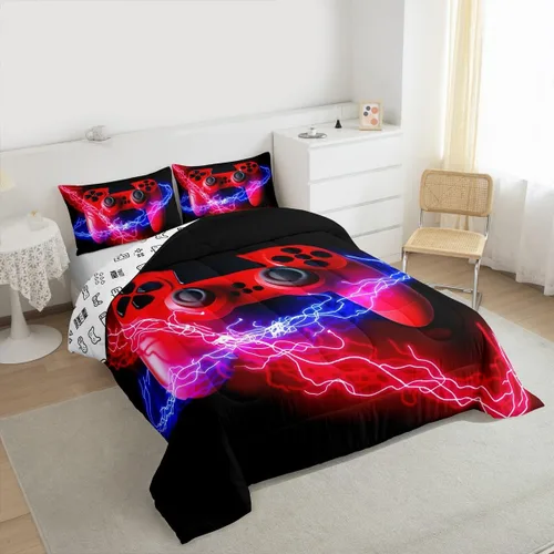 Vista 69 de Erosebridal Juego de edredón de hojas de cannabis, juego de ropa de cama de marihuana con estampado colorido de plantas, decoración bohemia de 2