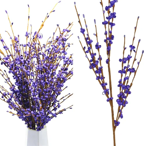 Vista 15 de Wootkey 10 piezas de flores artificiales de jazmín de tallo largo, color naranja quemado, jazmín otoñal, tallos florales de otoño para ramos