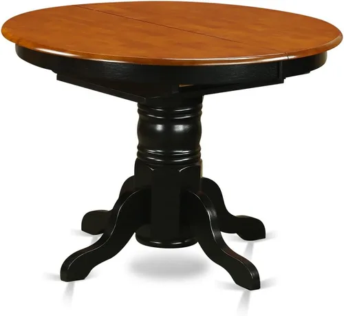 Vista 5 de East West Furniture KENL5-BLK-LC - Juego de mesa y sillas de cocina de 5 piezas, incluye una mesa de comedor ovalada con hoja de mariposa y 4 sillas