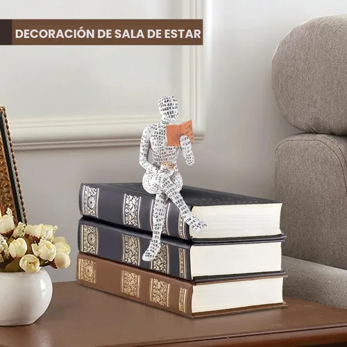 Vista 4 de GRAPMKTG Decoración para el Hogar Estatua de Mujer Pensadora Leyendo Escultura Estética Decoración de Habitación Decoración Abstracta Moderna
