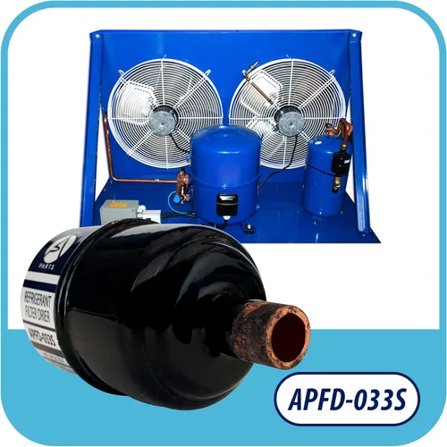 Vista 2 de Appli Parts APFD-033S 3/8 in Liquid Line Refrigerante AC Filtro Secador HVAC Refrigeración 033S ODF Sudor Soldadura conexión universal
