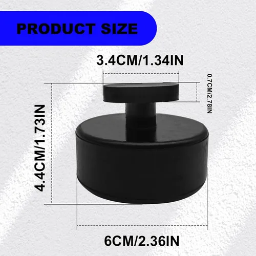 Vista 2 de 4 piezas de almohadilla para gato compatible con Chevrolet Corvette C5 C6 C7, almohadillas de punto de elevación de goma con adaptador