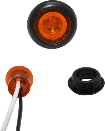 Vista 3 de MAXXHAUL 50570 - 10 luces LED de 3/4 pulgadas redondas de espacio libre y marcador lateral ámbar para caravanas de 12 V CC, remolques, caravanas