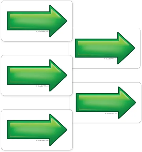 Vista 7 de StoreSMART - Imanes de flecha - Negro - Paquete de 10 - 2 pulgadas x 3.5 pulgadas - ARROW2X3-BK-10
