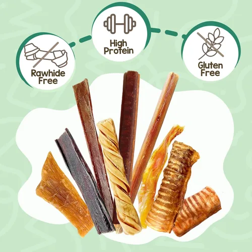 Vista 2 de Nature Gnaws Paquete variado de masticables para perros grandes, 12