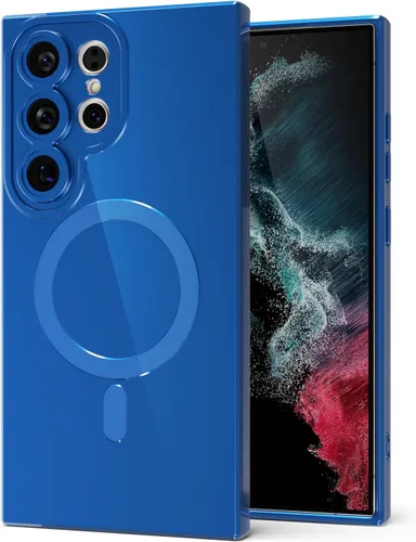 Vista 37 de Svanove Funda magnética de silicona para Samsung Galaxy S22, compatible con Magsafe, bonita funda para mujer, goma de gelatina brillante delgada