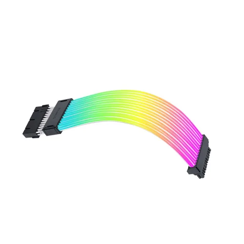 Vista 5 de Lian Li Strimer Wireless 24 Pin con controlador (PW24-1W-T) - Cable de extensión de alimentación RGB direccionable - Control inalámbrico de 2.4 GHz