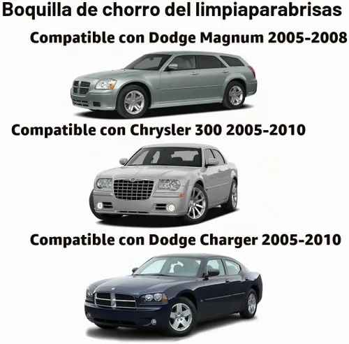 Vista 5 de 4805742AC Compatible con boquillas de limpiaparabrisas RAM Premium Compatible con camiones Dodge RAM 1500-5500 2009-2024 Chorro de boquilla