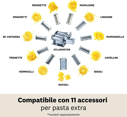Vista 5 de Atlas máquina eléctrica para pastas, Plateado