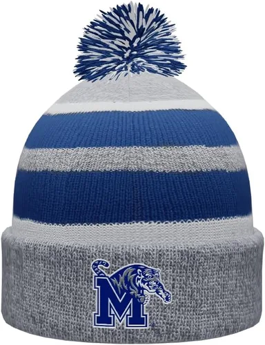 Vista 38 de NCAA Prime - Gorro de punto de invierno con pompón plegable